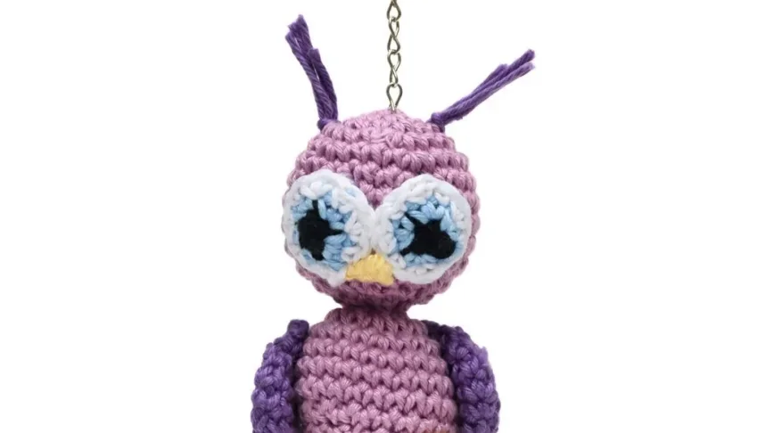 Chaveiro Coruja em amigurumi