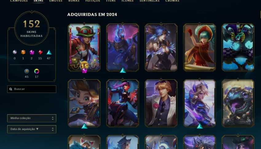 Conta Lol (League of Legends) - Plat II + LVL 245 + 145 skin