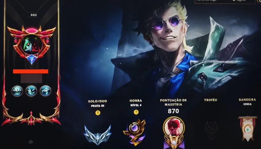 Conta league of legends Level 885 topzera