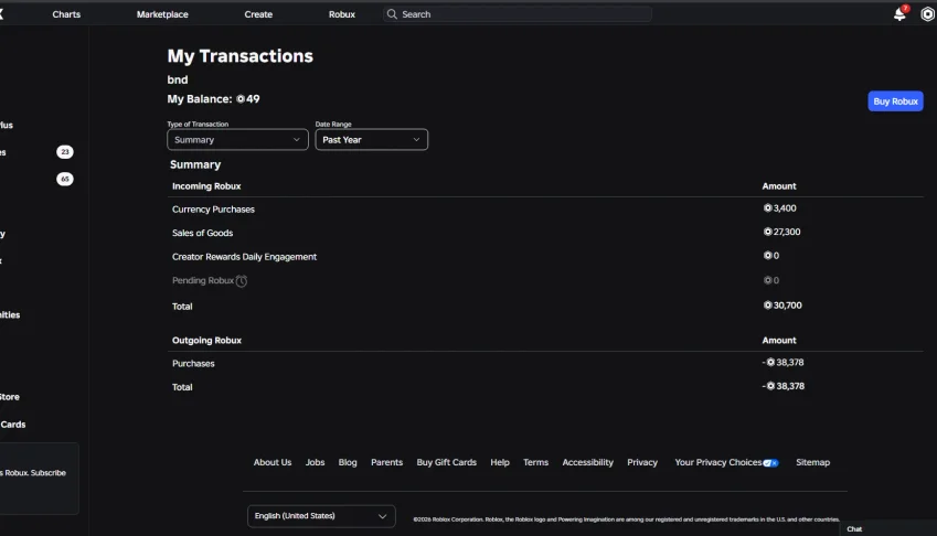 Conta Roblox com mais de 37k gastos!