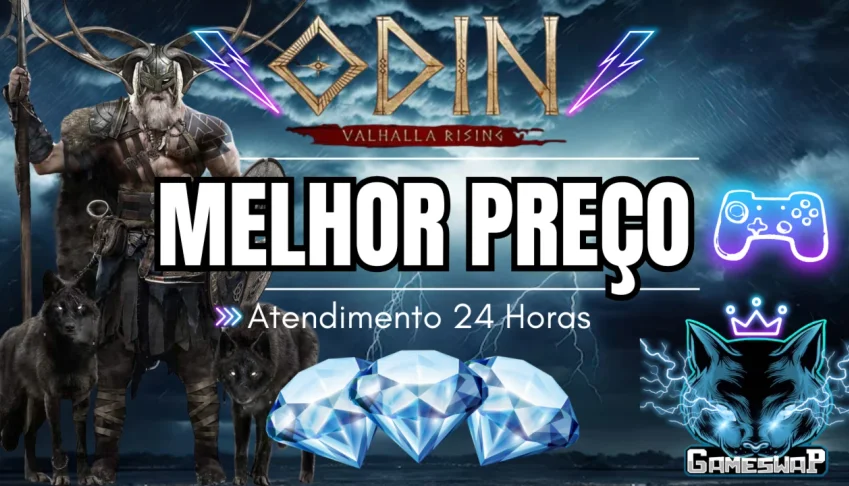 [Melhor Preço] Odin Valhalla Rising - 1000 Diamantes - 24/7