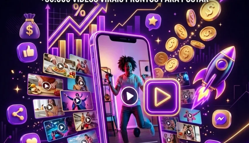 +30 Mil Vídeos Virais 2026 + Revenda + Bônus | Tiktok, Reels