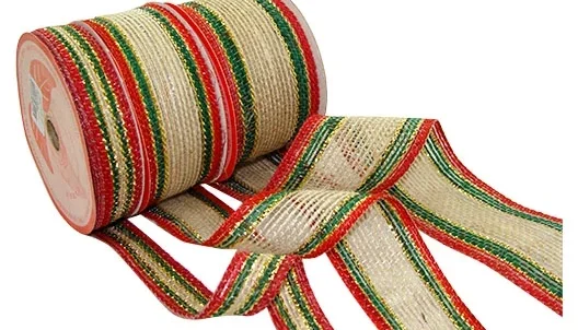 Fita de Juta Natal Modelo 43 - Rolo com 10 m