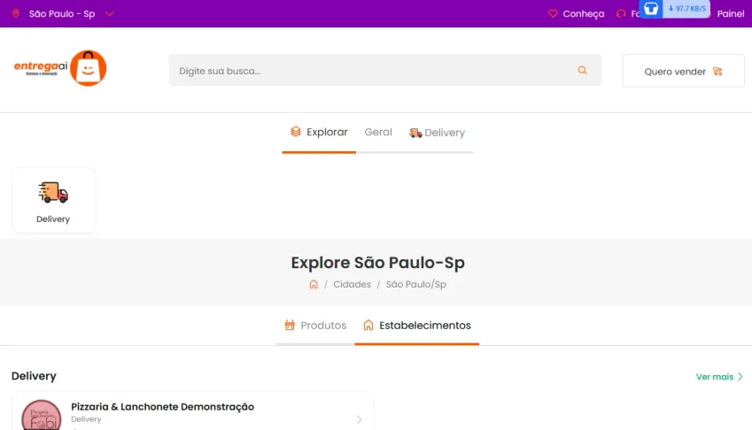 Entregaai  Sistema Delivery Multi Lojas  Com App Entregador