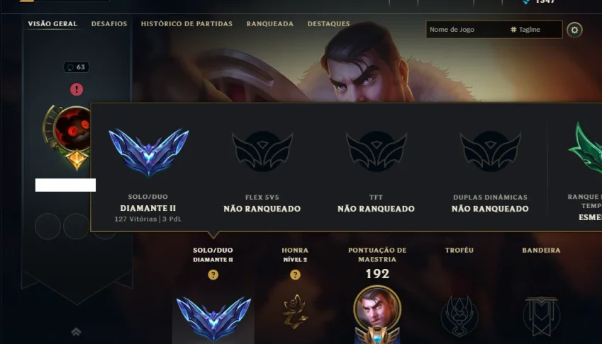 Diamante 2 com 65 Champs e 13 Skins