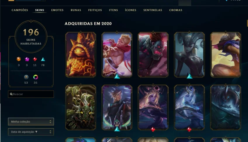 conta level 144 com 196 skins 3 miticas 35 cromas 93 emotes