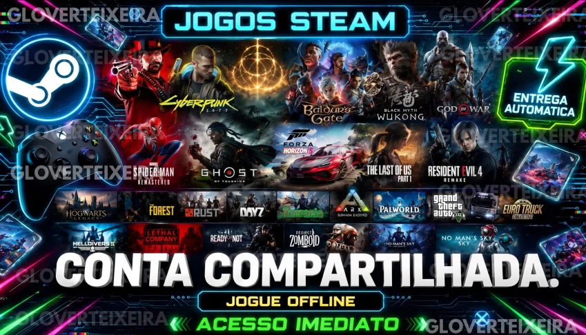 🎮 JOGOS STEAM | CONTA COMPARTILHADA | ACESSO IMEDIATO
