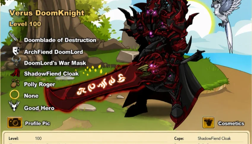 [Aqw] Conta Bem Farmada Midgame/Endgame 35% Dano All