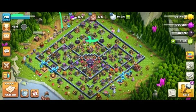 Vila cv15 do Clash of clans