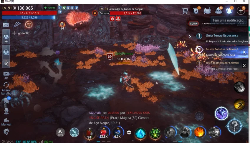 Vendo conta MIr 4 LVL 91 e upando poder + de 136k