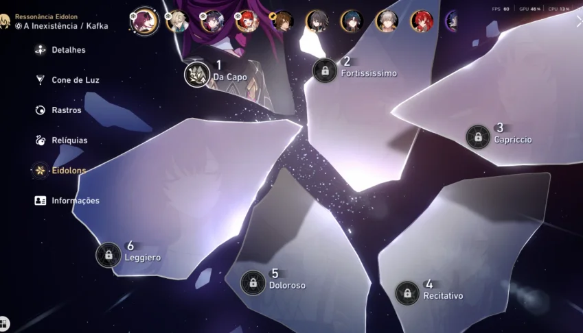 Conta Honkai Star Rail - Hysilens E1s1 + Kafka E1s1+ Bonecos
