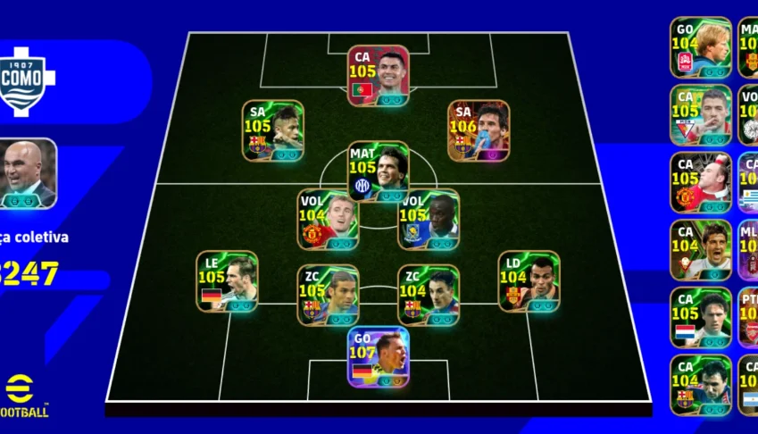 Conta Efootball 3247+ com: Messi Big Time, Cr7 e Neymar MSN