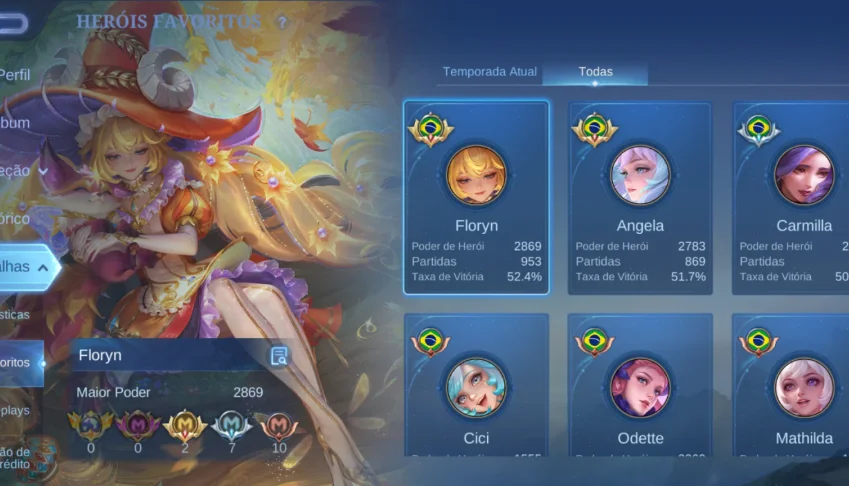 Conta mobile legends- sup / main floryn