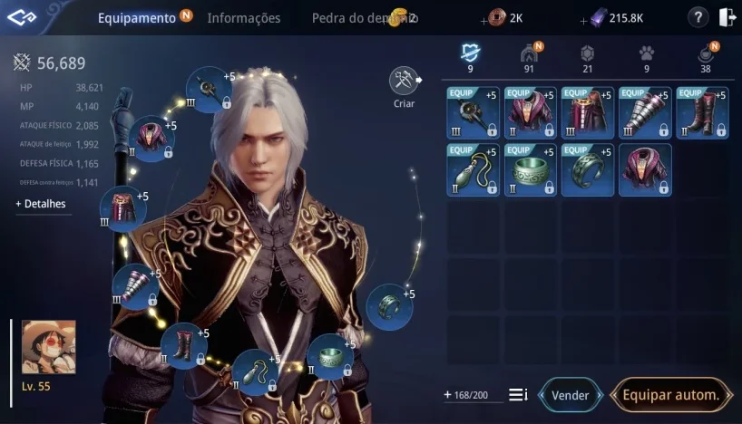 LANCEIRO MIR4 LVL 55 COM 56K
