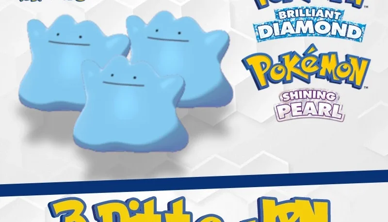 3 Ditto Japonês Jpn Shiny 6ivs +Brinde Pokémon Diamond Pearl