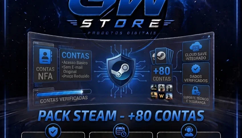 Pack Steam - +80 Contas