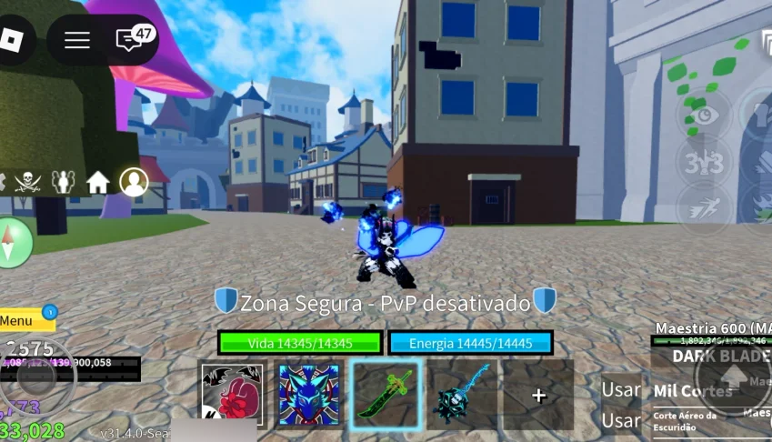 Conta de blox fruits com Kitsune perm e yoru e várias skin
