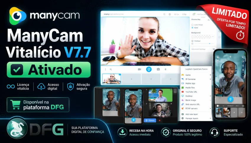 ManyCam Vitalício V7.7 Ativado