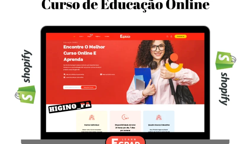 Tema Shopify Egrad - Curso de Educação Online + Atualizações