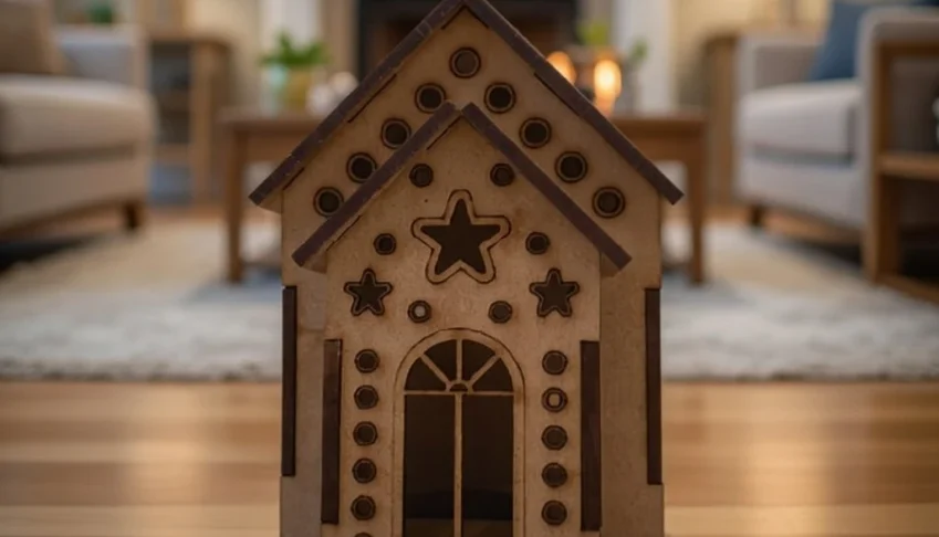 Mini Casinha MDF diorama 15x10 mod 07
