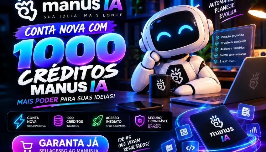 🚀 1000 Créditos Manus Ia