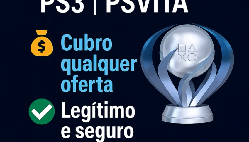 Troféu Platina Para Qualquer Jogo De Playstation 3 Ou Vita