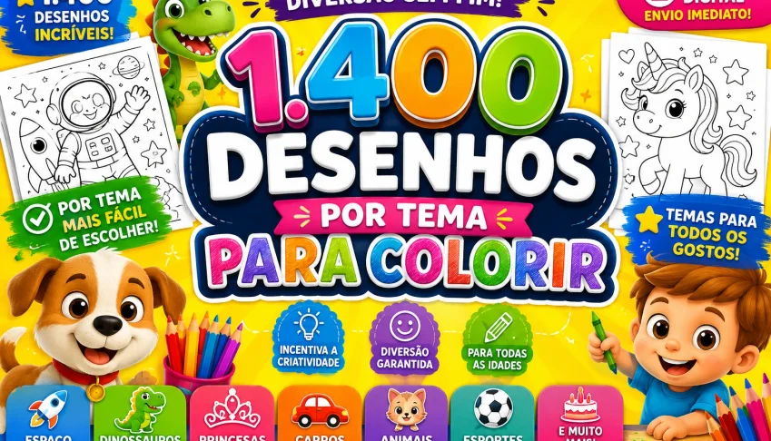 1.400 Desenhos Para Colorir Por Tema