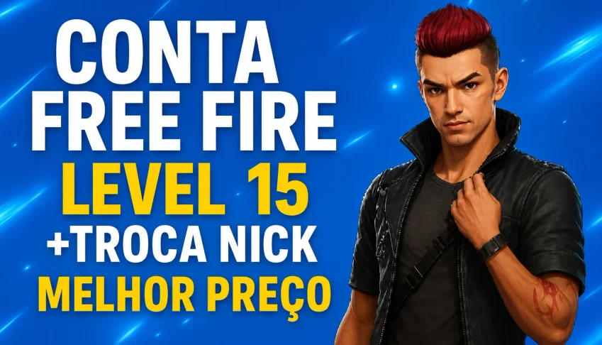 Conta Free Fire Lvl 15 + Troca Nick Via Convidado