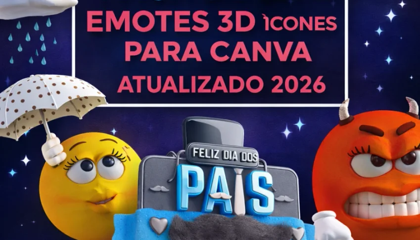 Pack De 2K De Emotes 3D E Ícones Para Canva Atualizado 2026