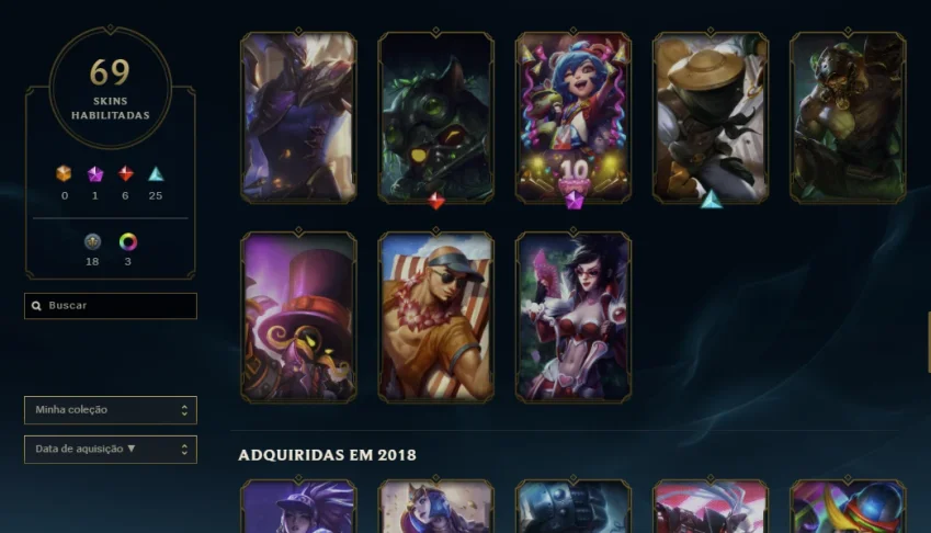 Conta Diamante 3 Full Acesso 96 Campeões 69 Skins