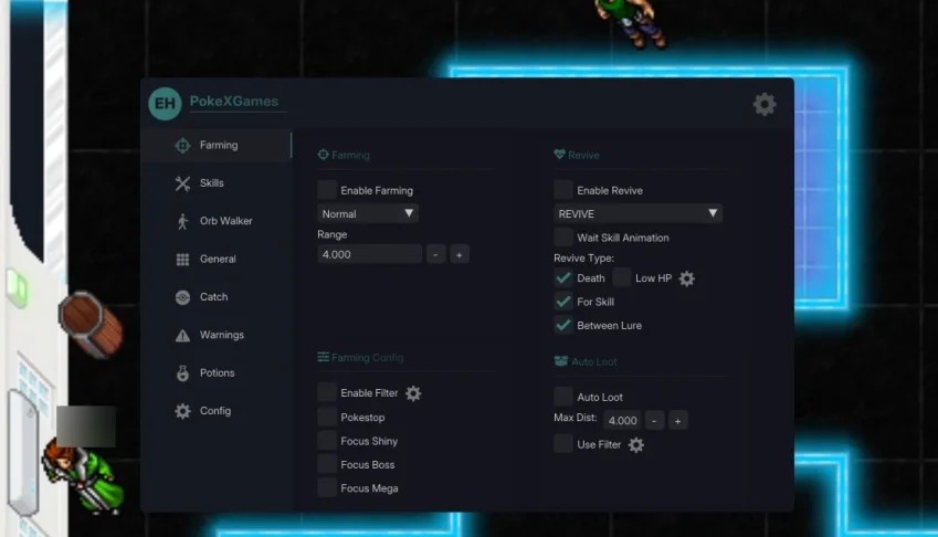 BOT PokeXgames Auto Farming, Pesca, Profissão Zero Bans..
