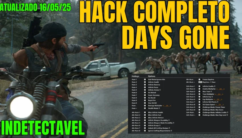 Days Gone Hack Completo Atualizado 2025 indetectavel