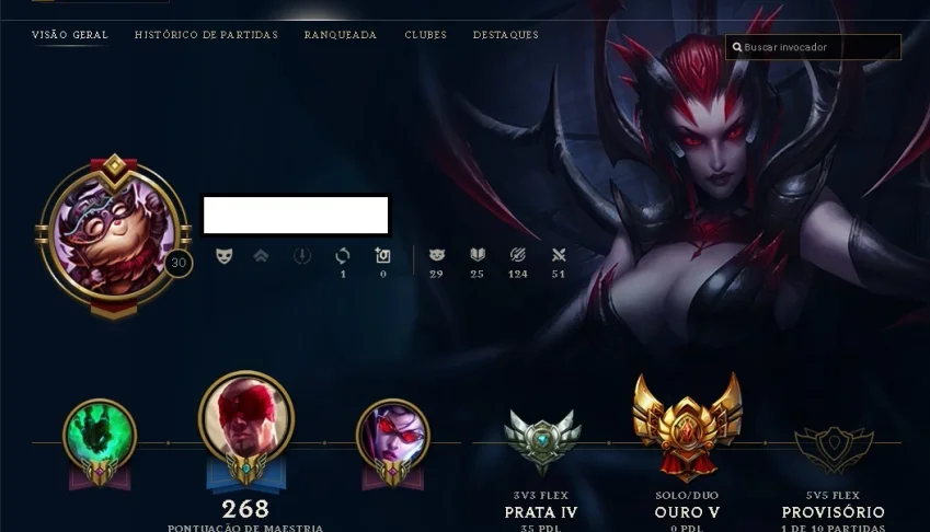CONTA LEAGUE OF LEGENDS GOLD 5 l +80 CHAMPIONS l