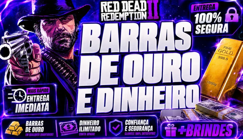 💰Red Dead Online - Barras e Dinheiro - COM BRINDES!💰