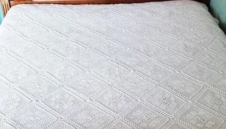 Colcha de Crochê Rendada para Cama King