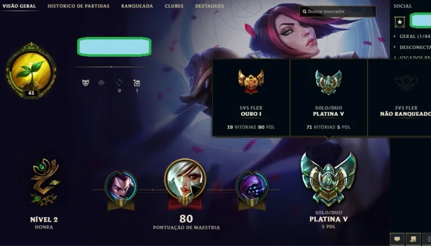 Conta Smurf barata com MMR Alto Platina 5 Solo / Gold 1 Flex