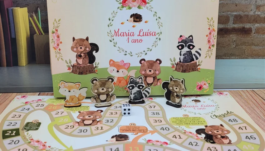 Jogo de Tabuleiro Bosque com Caixa de Papel