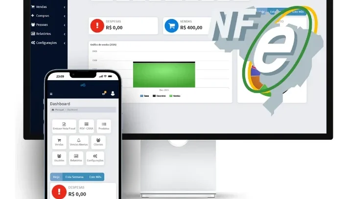 Sistema Erp Emissor Nf-e Online Php 8.1 Pdv Ordem De Serviço