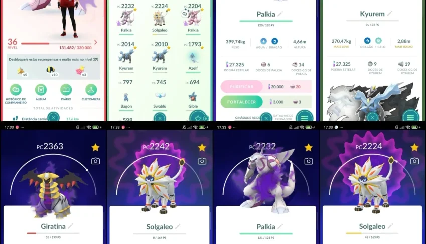 LVL 36 | 3 Kyurem | Palkia Shiny | 2 Solgaleo | GiratinaQ283