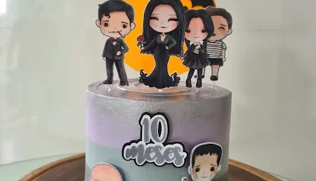 Arquivo de corte topo de bolo - Wandinha 🕷️