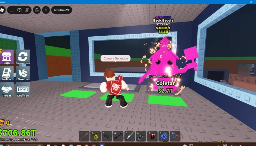 Roube um brainrot | Esok Sekolah rainbow 300 m/s