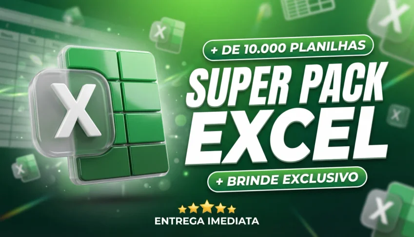 Mega Pack Excel +10.000 Planilhas Editáveis+Brinde /Entrega
