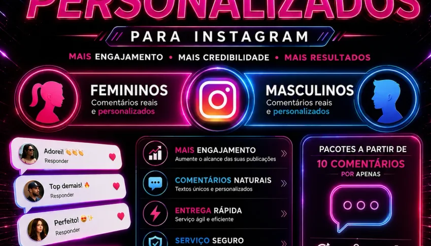 🔥Comentários Personalizados  Instagram Feminino/Masculino🔥