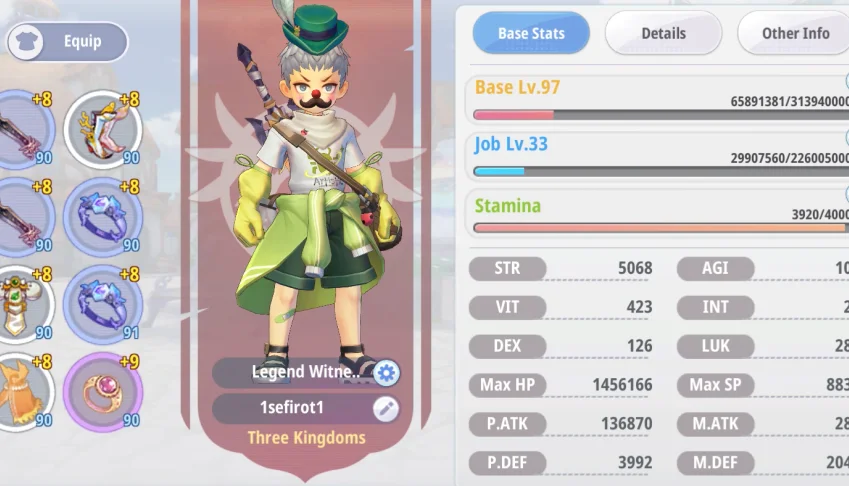 Ragnarok Next Generation - South Gate - RK Base 97 Job 33