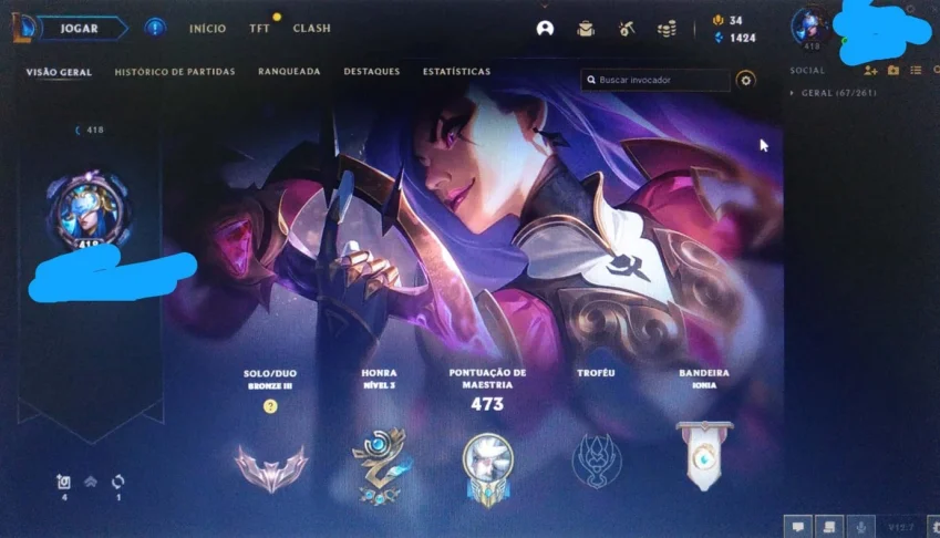 Vendo conta lol