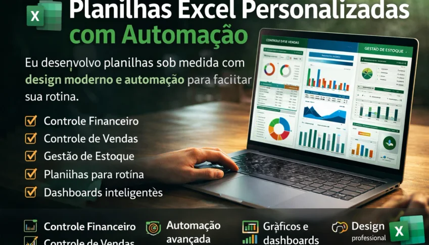 Criação de Planilhas Excel Profissionais com Automação e Des