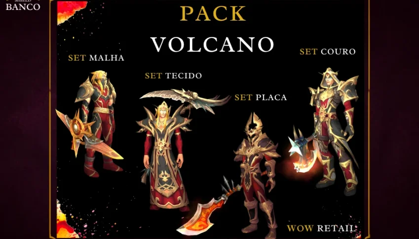 World of Warcraft - PACK Transmogs de armadura (4 Conjuntos)