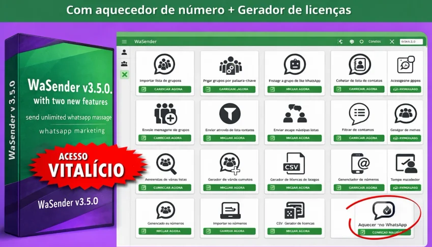 WASender – Disparos Automáticos no WhatsApp Mais Produtivos