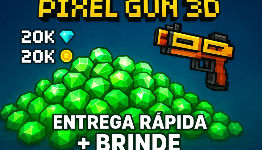 [Pixel Gun 3D] Melhor Preço! 20K DE GEMS/GOLDS/TICKETS ETC