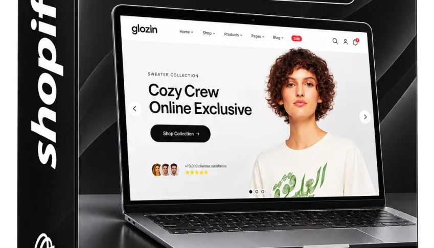 Tema Glozin Shopify PT + Chave de Ativação